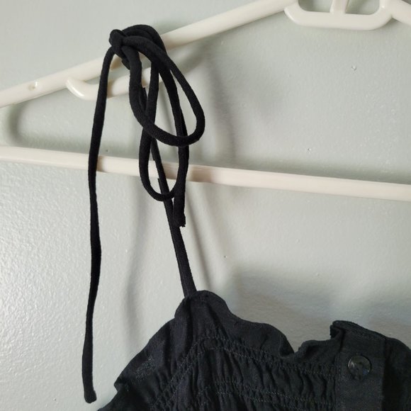 Universal Thread Sleeveless Dress Women's Medium Black Midi Faux Buttons NWT - Picture 4 of 6